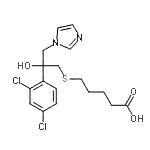 CAS 登录号：87049-56-7， 5-{[2-(2,4-二氯苯基)-2-羟基-3-(1H-咪唑-1-基)丙基]硫基}戊酸