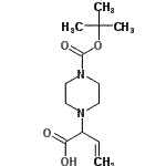 CAS#: 870703-78-9, 2-(4-{[(2-Methyl-2-propanyl)oxy]carbonyl}-1-piperazinyl)-3-butenoic acid