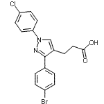 CAS#: 870704-04-4, 3-[3-(4-Bromophenyl)-1-(4-chlorophenyl)-1H-pyrazol-4-yl]propanoic acid