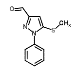CAS 登录号：871110-04-2， 5-(甲硫基)-1-苯基-1H-吡唑-3-甲醛