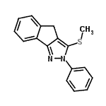 CAS#: 871110-06-4, 3-(Methylsulfanyl)-2-phenyl-2,4-dihydroindeno[1,2-c]pyrazole