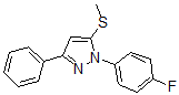 CAS 登录号：871110-08-6， 1-(4-氟苯基)-5-(甲硫基)-3-苯基-1H-吡唑