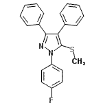 CAS 登录号：871110-09-7， 1-(4-氟苯基)-5-(甲硫基)-3,4-二苯基-1H-吡唑