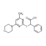 CAS#: 87125-97-1, {[4-Methyl-6-(4-morpholinyl)-2-pyrimidinyl]sulfanyl}(phenyl)acetic acid