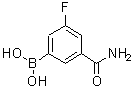CAS 登录号：871332-66-0， (3-氨基甲酰-5-氟苯基)硼酸