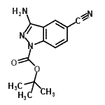 CAS#: 871709-87-4, 2-Methyl-2-propanyl 3-amino-5-cyano-1H-indazole-1-carboxylate