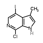 CAS#: 871819-21-5, 7-Chloro-4-iodo-3-methyl-1H-pyrrolo[2,3-c]pyridine