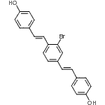 CAS#: 872201-12-2, 4,4'-[(2-Bromo-1,4-phenylene)di(E)-2,1-ethenediyl]diphenol