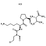 CAS#: 87230-64-6， N<sup>2</sup>-[(2-Chloroethyl)(nitroso)carbamoyl]-L-lysyl-L-prolyl-L-valinamide hydrochloride (1:1)