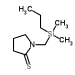 CAS 登录号：872415-86-6， 1-{[二甲基(丙基)硅烷基]甲基}-2-吡咯烷硫酮