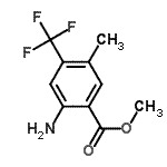 CAS 登录号：872624-53-8， 甲基2-氨基-5-甲基-4-(三氟甲基)苯甲酸酯