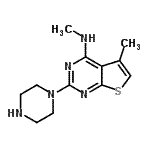 CAS#: 87479-20-7, N,5-Dimethyl-2-(1-piperazinyl)thieno[2,3-d]pyrimidin-4-amine