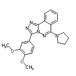 CAS 登录号：87540-09-8， 3-(3,4-二甲氧基苯基)-6-(1-吡咯烷基)[1,2,4]三唑并[3,4-a]酞嗪