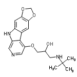 CAS#: 87603-26-7, 1-(5H-[1,3]Dioxolo[4,5-f]pyrido[3,4-b]indol-9-yloxy)-3-[(2-methyl-2-propanyl)amino]-2-propanol