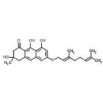 CAS#: 87605-72-9, 6-{[(2E)-3,7-Dimethyl-2,6-octadien-1-yl]oxy}-3,8,9-trihydroxy-3-methyl-3,4-dihydro-1(2H)-anthracenone