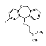 CAS 登录号：87673-19-6， 2-[(2-氟-6,11-二氢二苯并[b,e]氧杂卓-11-基)硫基]-N,N-二甲基乙胺