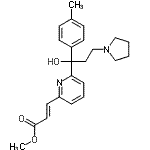 CAS 登录号：87849-05-6， 甲基(2E)-3-{6-[1-羟基-1-(4-甲基苯基)-3-(1-吡咯烷基)丙基]-2-吡啶基}丙烯酸酯