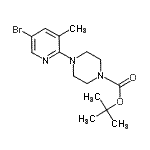 CAS#: 878809-70-2, 2-Methyl-2-propanyl 4-(5-bromo-3-methyl-2-pyridinyl)-1-piperazinecarboxylate