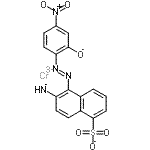 CAS 登录号：87912-16-1， 铬(3+)6-次氮基-5-[(E)-(4-硝基-2-氧代苯基)偶氮]-1-萘磺酸酯