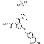 CAS#: 88025-93-8, Methyl [4-({4-[(diaminomethylene)amino]benzyl}oxy)-2-(dimethylcarbamoyl)phenyl]acetate sulfate (1:1)