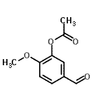 CAS 登录号：881-57-2， 5-甲酰基-2-甲氧基苯基乙酸酯