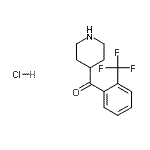 CAS 登录号：881391-41-9， 4-哌啶基[2-(三氟甲基)苯基]甲酮盐酸盐(1:1)