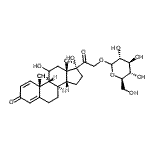 CAS 登录号：88158-44-5， (8alpha,9beta,14beta)-11,17-二羟基-3,20-二氧代孕甾烷-1,4-二烯-21-基D-吡喃葡萄糖苷