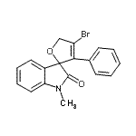 CAS#: 882041-53-4, 4-Bromo-1'-methyl-3-phenyl-5H-spiro[furan-2,3'-indol]-2'(1'H)-one