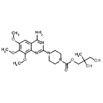 CAS#: 88321-10-2, 2,3-Dihydroxy-2-methylpropyl 4-(4-amino-6,7,8-trimethoxy-2-quinazolinyl)-1-piperazinecarboxylate
