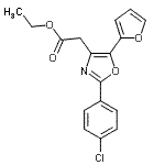 CAS 登录号：88352-44-7， 乙基[2-(4-氯苯基)-5-(2-呋喃基)-1,3-恶唑-4-基]乙酸酯