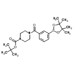 CAS#: 883738-41-8, 2-Methyl-2-propanyl 4-[3-(4,4,5,5-tetramethyl-1,3,2-dioxaborolan-2-yl)benzoyl]-1-piperazinecarboxylate