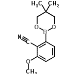 CAS#: 883899-02-3, 2-(5,5-Dimethyl-1,3,2-dioxaborinan-2-yl)-6-methoxybenzonitrile