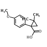 CAS 登录号：884091-56-9， 1-(4-甲氧基苯基)-2,2-二甲基环丙烷羧酸