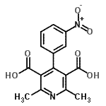 CAS 登录号：88434-68-8， 2,6-二甲基-4-(3-硝基苯基)-3,5-吡啶二甲酸