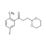 CAS 登录号：884504-39-6， 3-(1,3-二恶烷-2-基)-1-(5-氟-2-甲基苯基)-1-丙酮