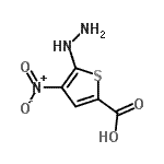 CAS#: 88511-62-0, 5-Hydrazino-4-nitro-2-thiophenecarboxylic acid