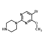 CAS#: 885267-38-9, 5-Bromo-4-methoxy-2-(1-piperazinyl)pyrimidine