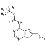 CAS#: 885269-06-7, 2-Methyl-2-propanyl [6-(aminomethyl)thieno[2,3-d]pyrimidin-4-yl]carbamate