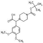 CAS#: 885274-66-8, (3,4-Dimethoxyphenyl)(4-{[(2-methyl-2-propanyl)oxy]carbonyl}-1-piperazinyl)acetic acid