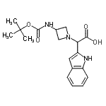 CAS#: 885276-02-8, 2-[3-(tert-butoxycarbonylamino)azetidin-1-yl]-2-(1H-indol-2-yl)acetic acid