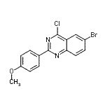 CAS 登录号：885277-19-0， 6-溴-4-氯-2-(4-甲氧基苯基)喹唑啉
