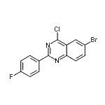 CAS 登录号：885277-35-0， 6-溴-4-氯-2-(4-氟苯基)喹唑啉