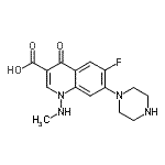 CAS#: 88569-57-7, 6-Fluoro-1-(methylamino)-4-oxo-7-(1-piperazinyl)-1,4-dihydro-3-quinolinecarboxylic acid