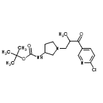 CAS 登录号：886364-19-8， 2-甲基-2-丙基{1-[3-(6-氯-3-吡啶基)-2-甲基-3-氧代丙基]-3-吡咯烷基}氨基甲酸酯
