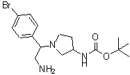 CAS#: 886365-21-5, 2-Methyl-2-propanyl {1-[2-amino-1-(4-bromophenyl)ethyl]-3-pyrrolidinyl}carbamate