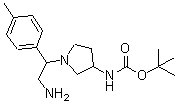 CAS#: 886365-29-3, 2-Methyl-2-propanyl {1-[2-amino-1-(4-methylphenyl)ethyl]-3-pyrrolidinyl}carbamate