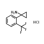 CAS 登录号：886366-53-6， 1-[2-(三氟甲基)苯基]环丙胺盐酸盐(1:1)