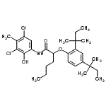 CAS#: 88725-29-5, 2-[2,4-Bis(2-methyl-2-butanyl)phenoxy]-N-(3,5-dichloro-2-hydroxy-4-methylphenyl)hexanamide