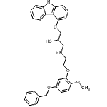 CAS#: 887353-00-6, 1-({2-[5-(Benzyloxy)-2-methoxyphenoxy]ethyl}amino)-3-(9H-carbazol-4-yloxy)-2-propanol