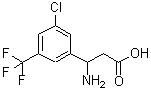 CAS 登录号：887583-74-6， 3-氨基-3-[3-氯-5-(三氟甲基)苯基]丙酸